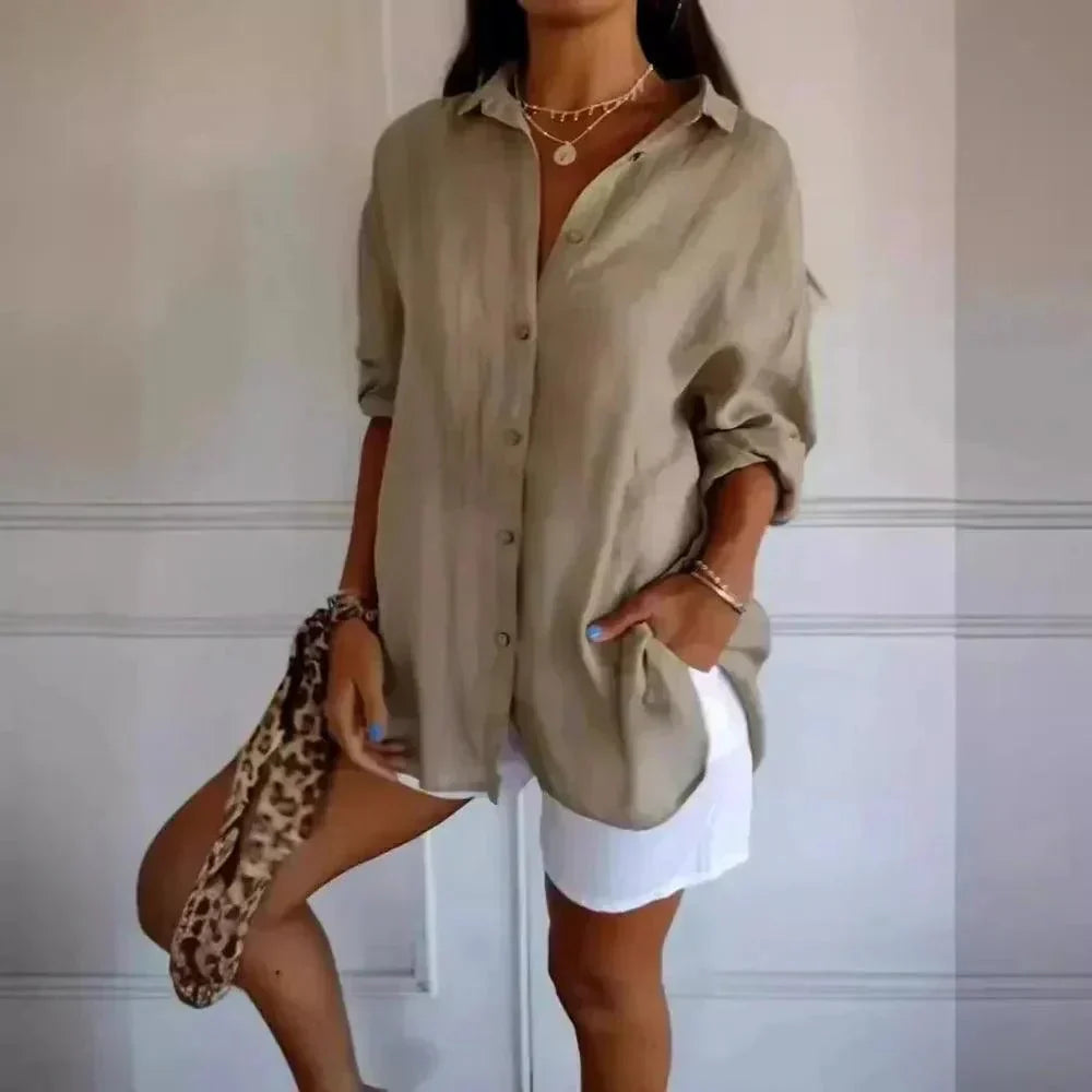 Kit 3 Camisas Ibiza em Linho de Algodão – Design Semi Plissado